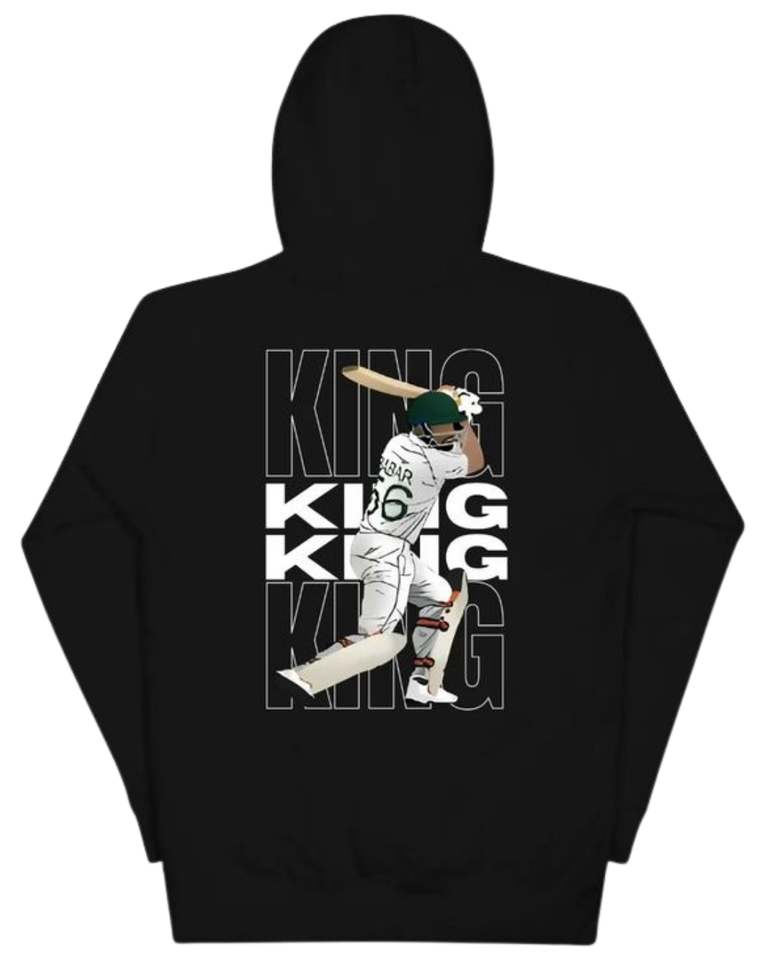 Pakistan Cricket Babar King Black Hoodie
