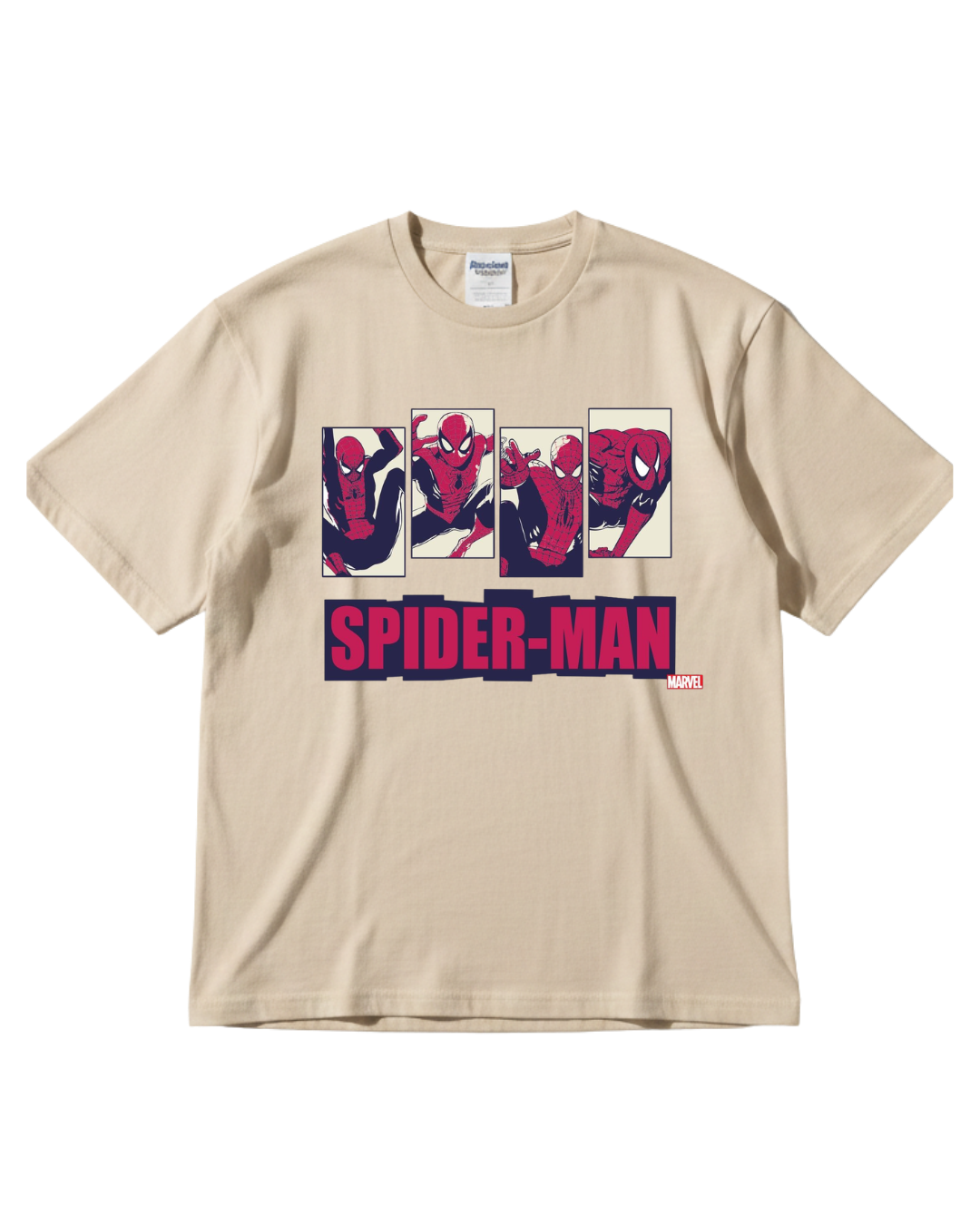 Spider Man Beige Half Sleeves