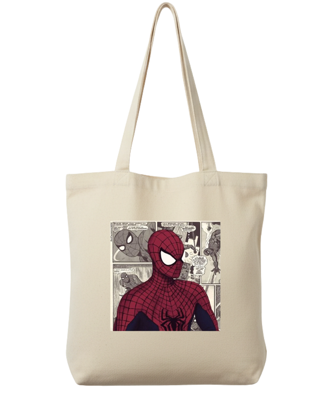 Spider Man Beige Tote Bag