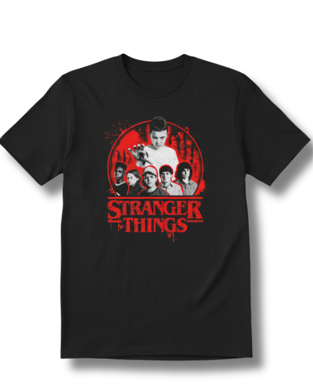 Stranger Things Black Half Sleeves