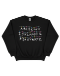 Stranger Things Black Sweatshirt Alphabet