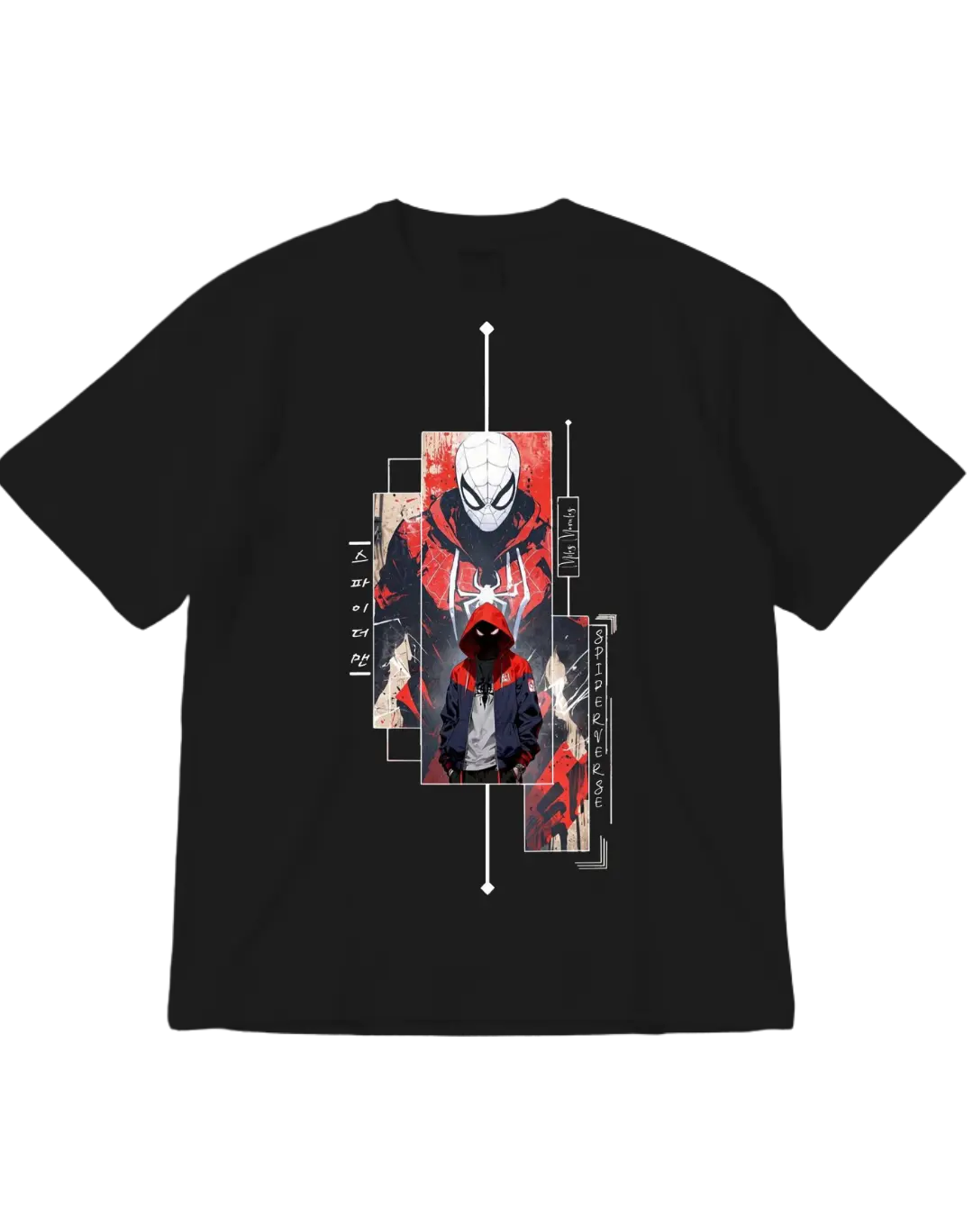 Spider Man Black Half Sleeves