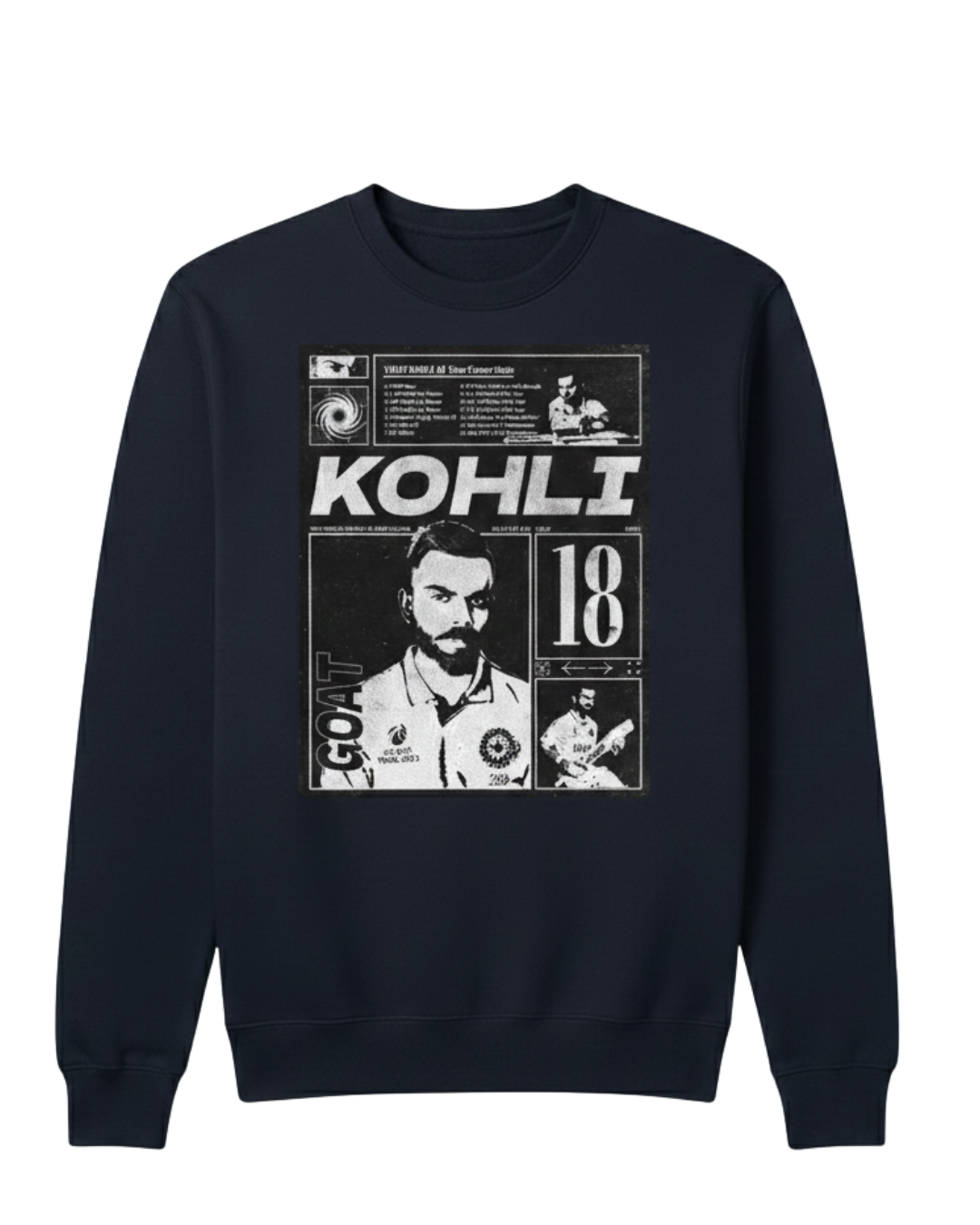 Virat Kohli Navy Blue Sweatshirt