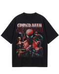 Spider Man Black Front Oversized Tee