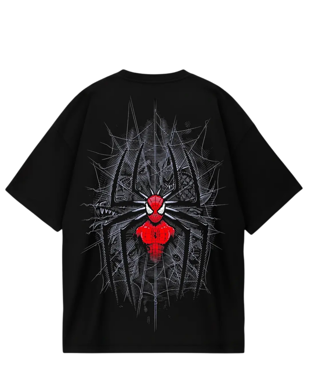 Spider Man Black Web Oversized Tee