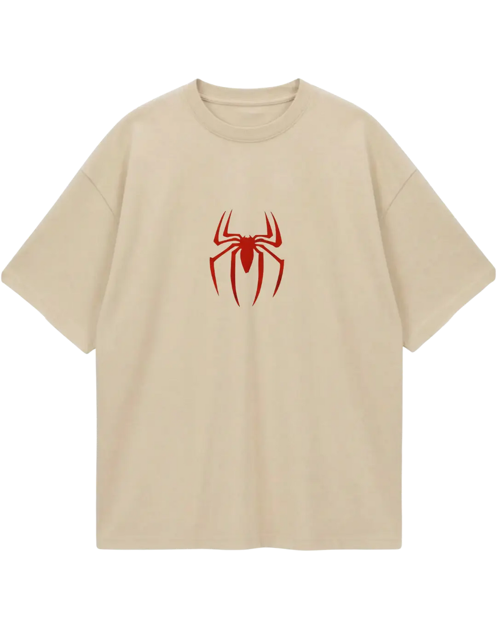 Spider Man Beige Oversized Tee