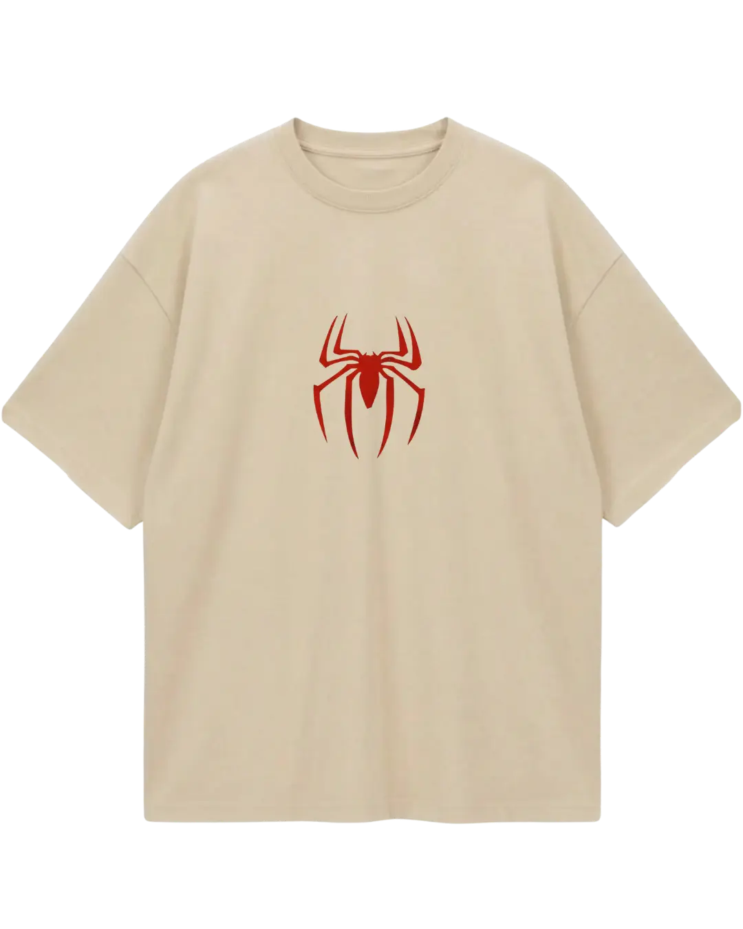 Spider Man Beige Oversized Tee