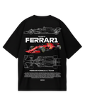 Ferrari Black Oversized Tee