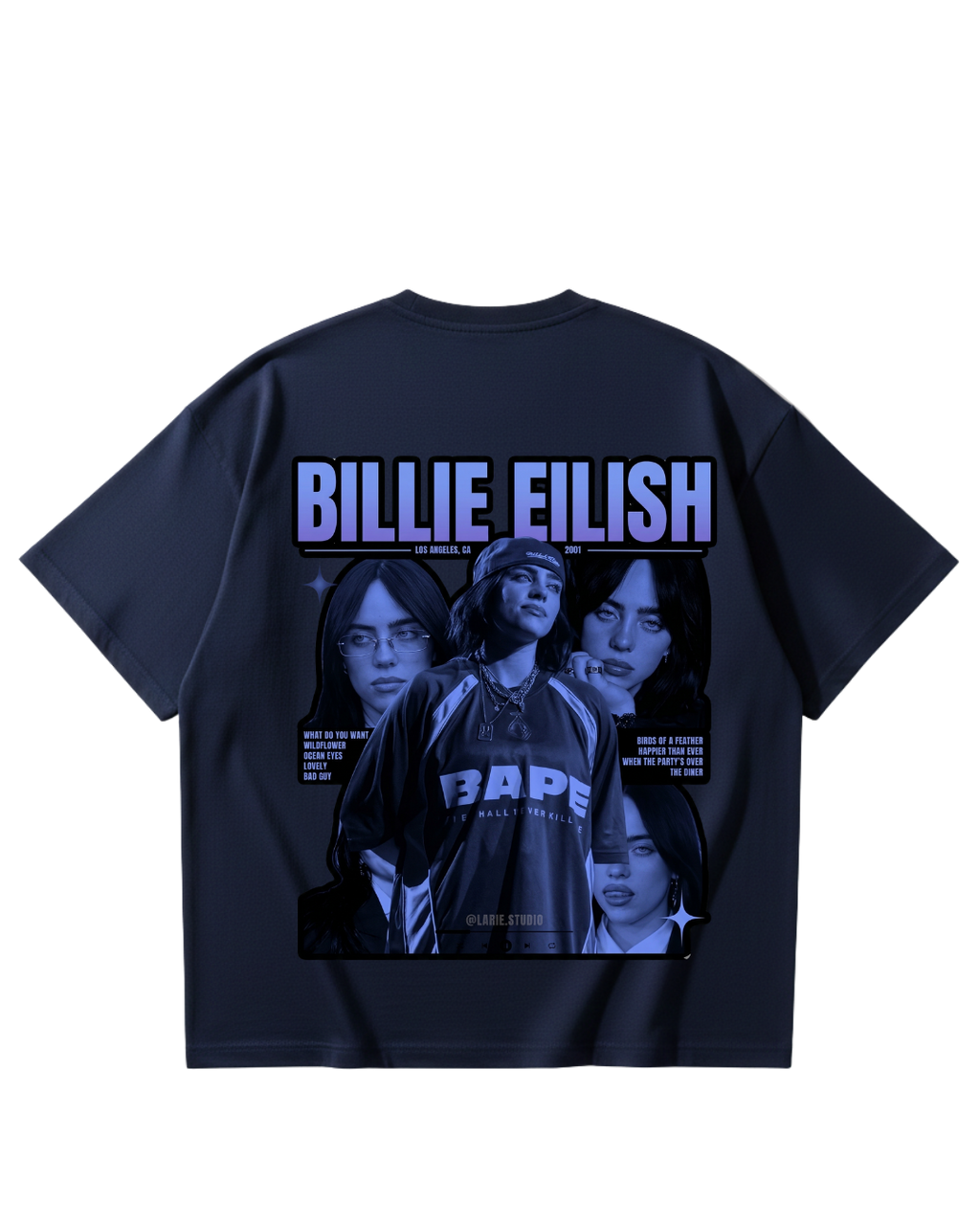 Billie Eilish Blue Oversized Tee