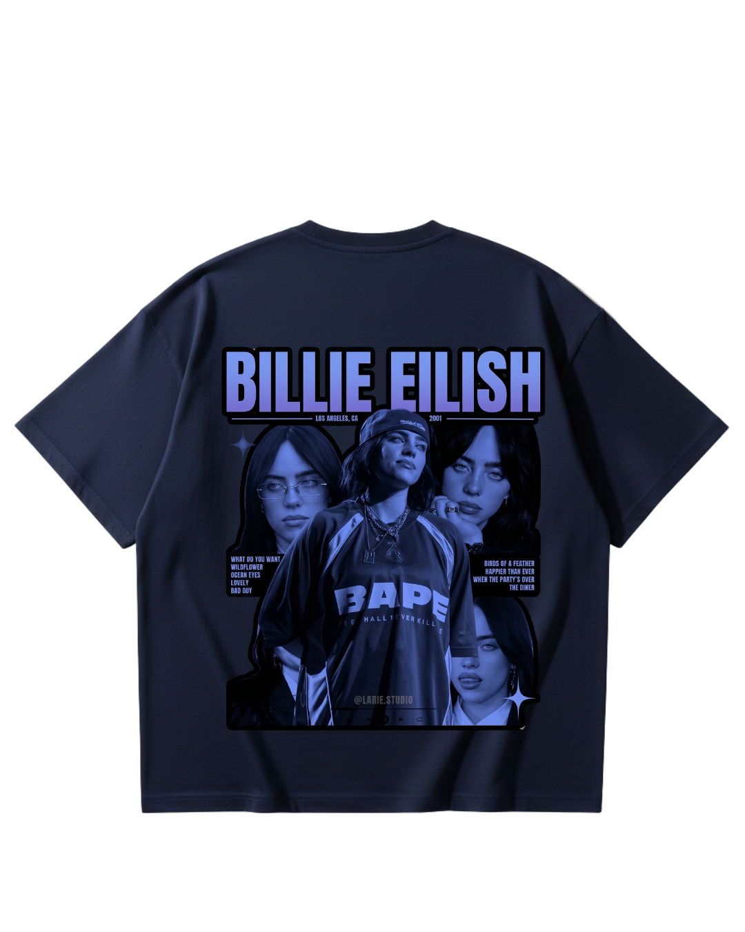 Billie Eilish Blue Oversized Tee