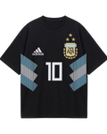 Argentina Messi Jersey Black Oversized Tee