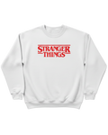 Stranger Things White Stranger Things Text Sweatshirt