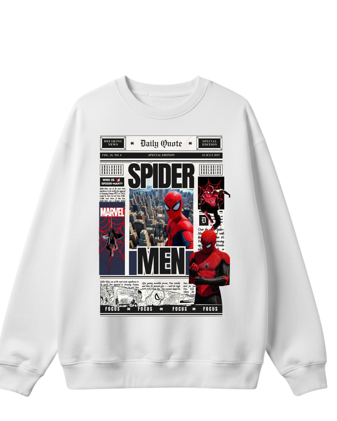 Spider Man White Sweatshirt