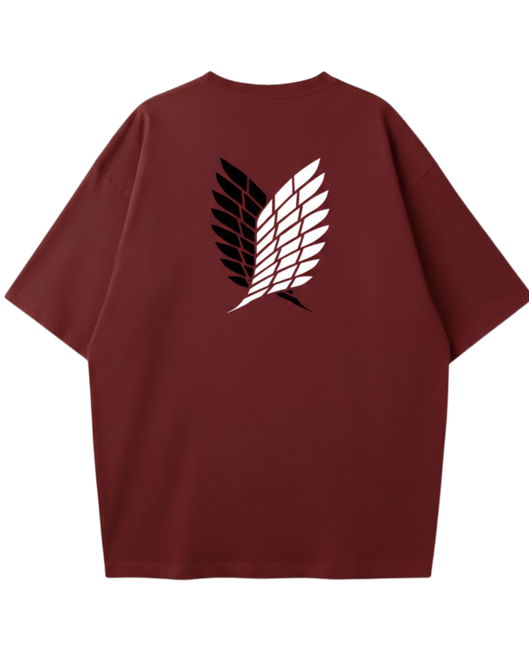 Attack On Titan Maroon Oversized Tee